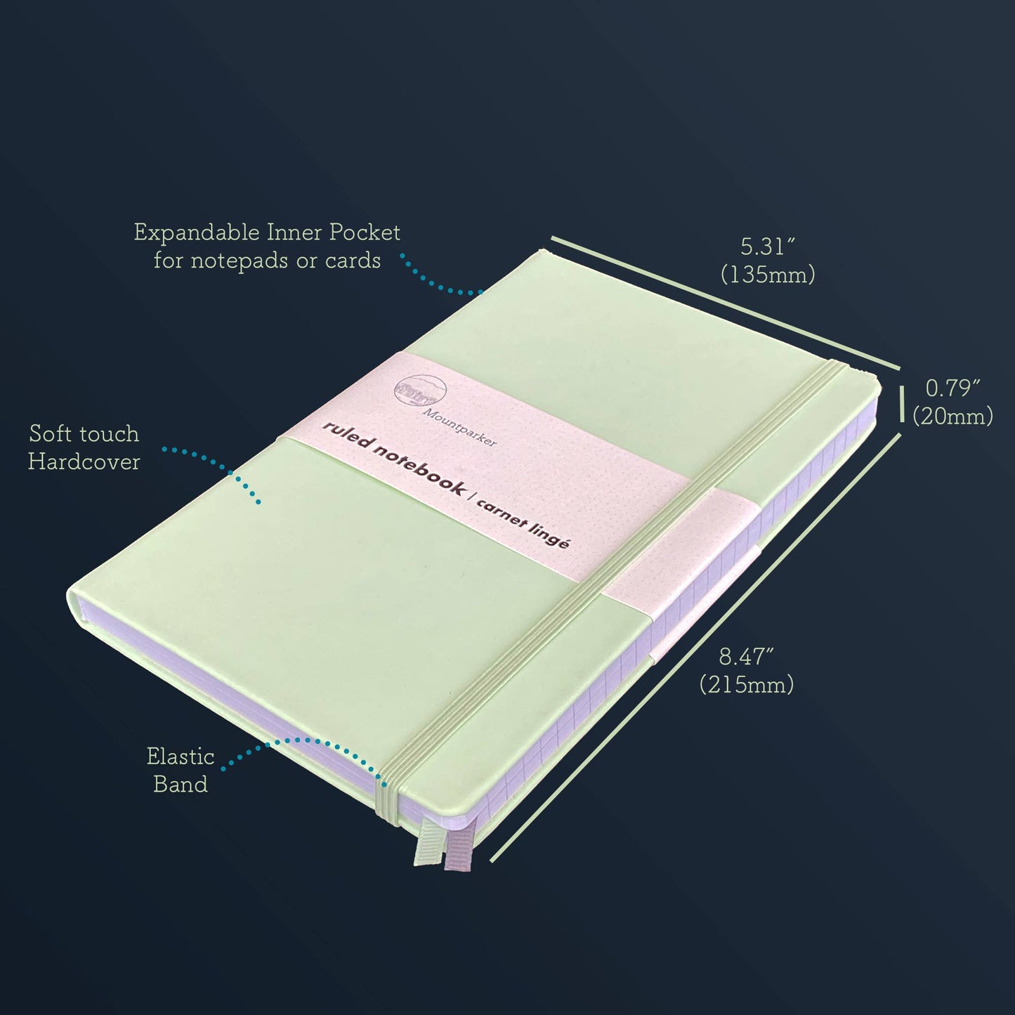 Mountparker - Soft-touch Hardcover Lined Notebook