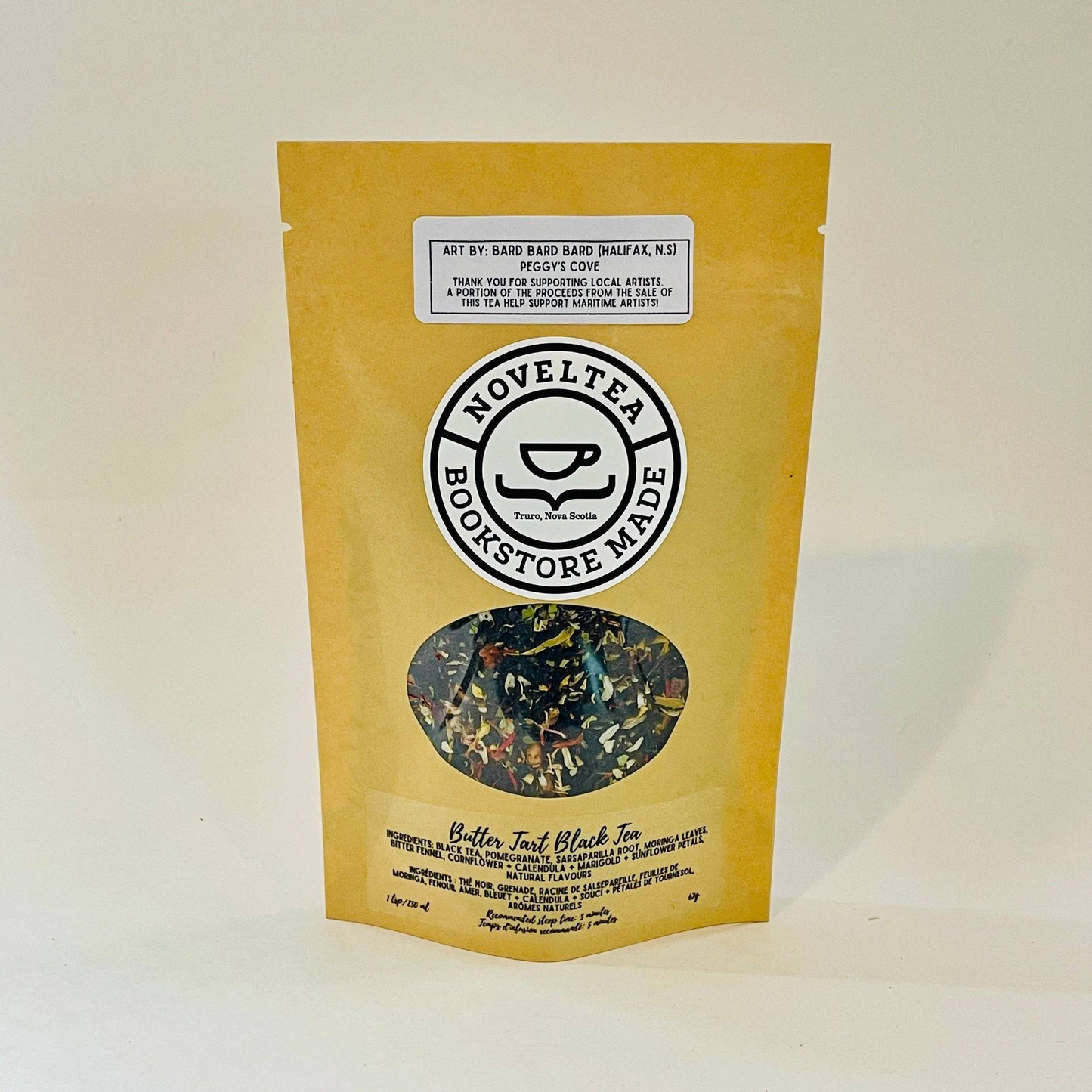 NovelTea Bookstore & Gifts - Artist Label | Halifax Waterfront - Assam Orange Pekoe BLACK TEA - Agricola Street Books