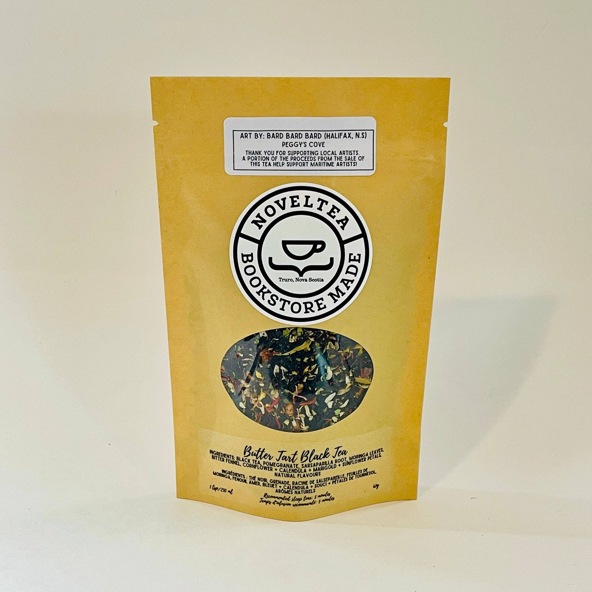 NovelTea Bookstore & Gifts - Artist Label | Halifax Waterfront - Assam Orange Pekoe BLACK TEA - Agricola Street Books