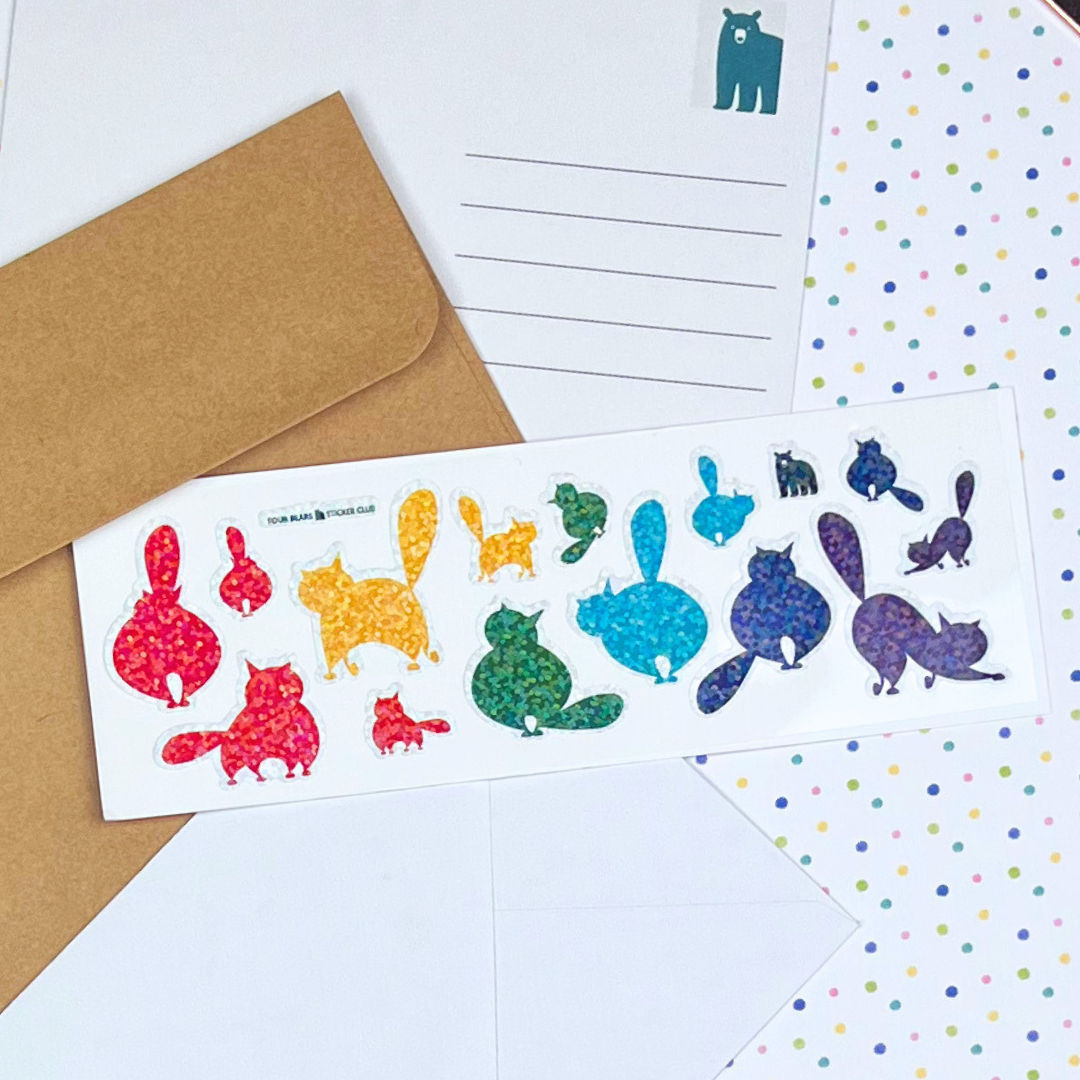 Four Bears Sticker Club - Rainbow Cats - Agricola Street Books