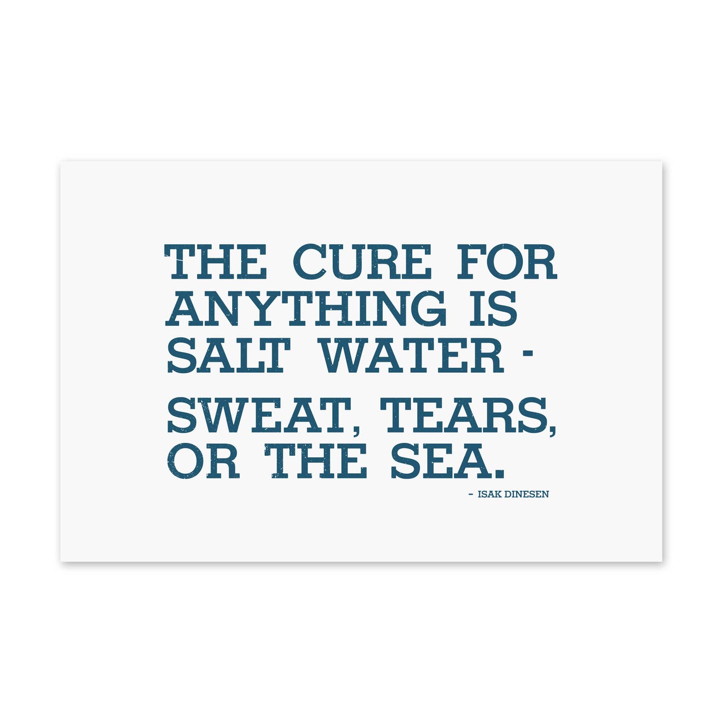 Inkwell Originals - Salt Water Quote Postcard - Agricola Street Books