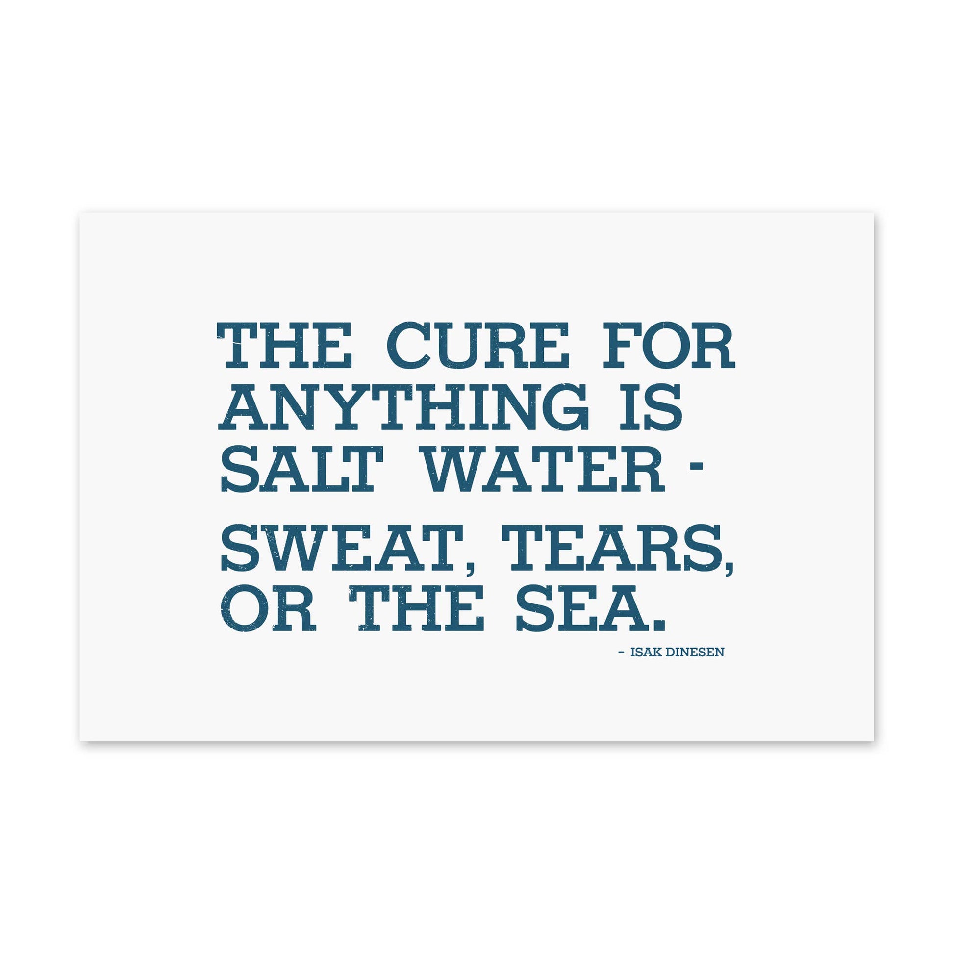 Inkwell Originals - Salt Water Quote Postcard - Agricola Street Books