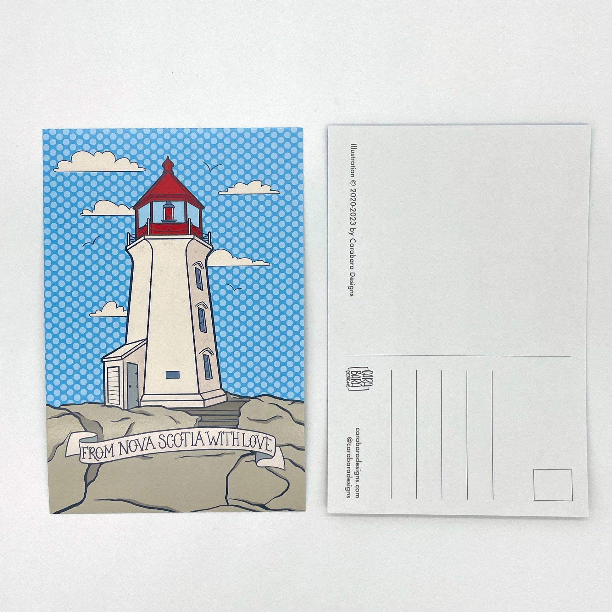 Carabara Designs - Nova Scotia Lighthouse Postcard - Agricola Street Books