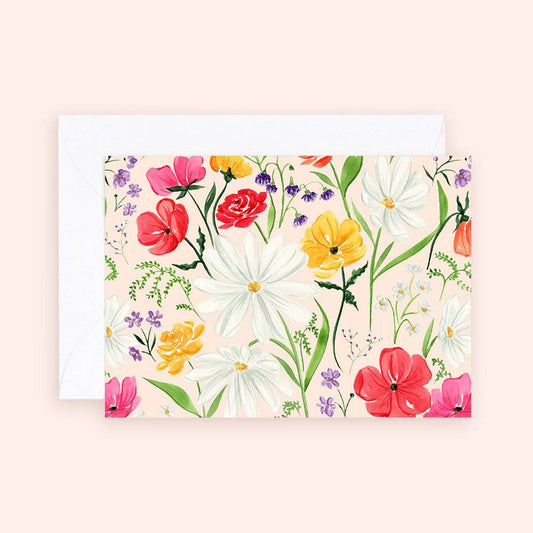 Almeida Illustrations - Mini Card - Dainty Wildflowers Enclosure Card - Agricola Street Books