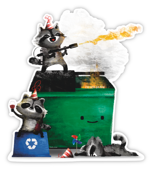 studio vcky - Sticker - Dumpster Fire