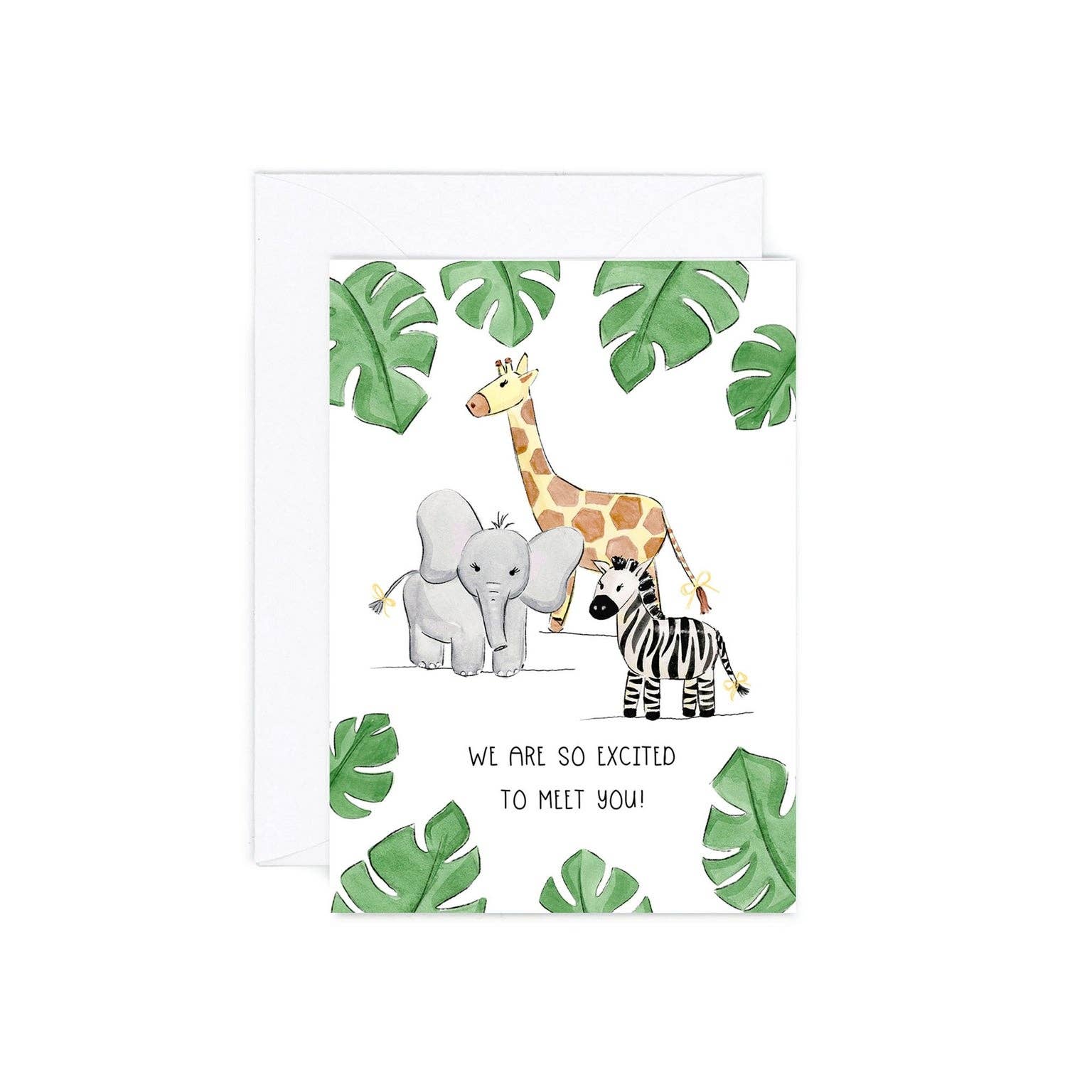 Almeida Illustrations - Mini Card - Excited to meet you! New Baby Greeting Card - Agricola Street Books