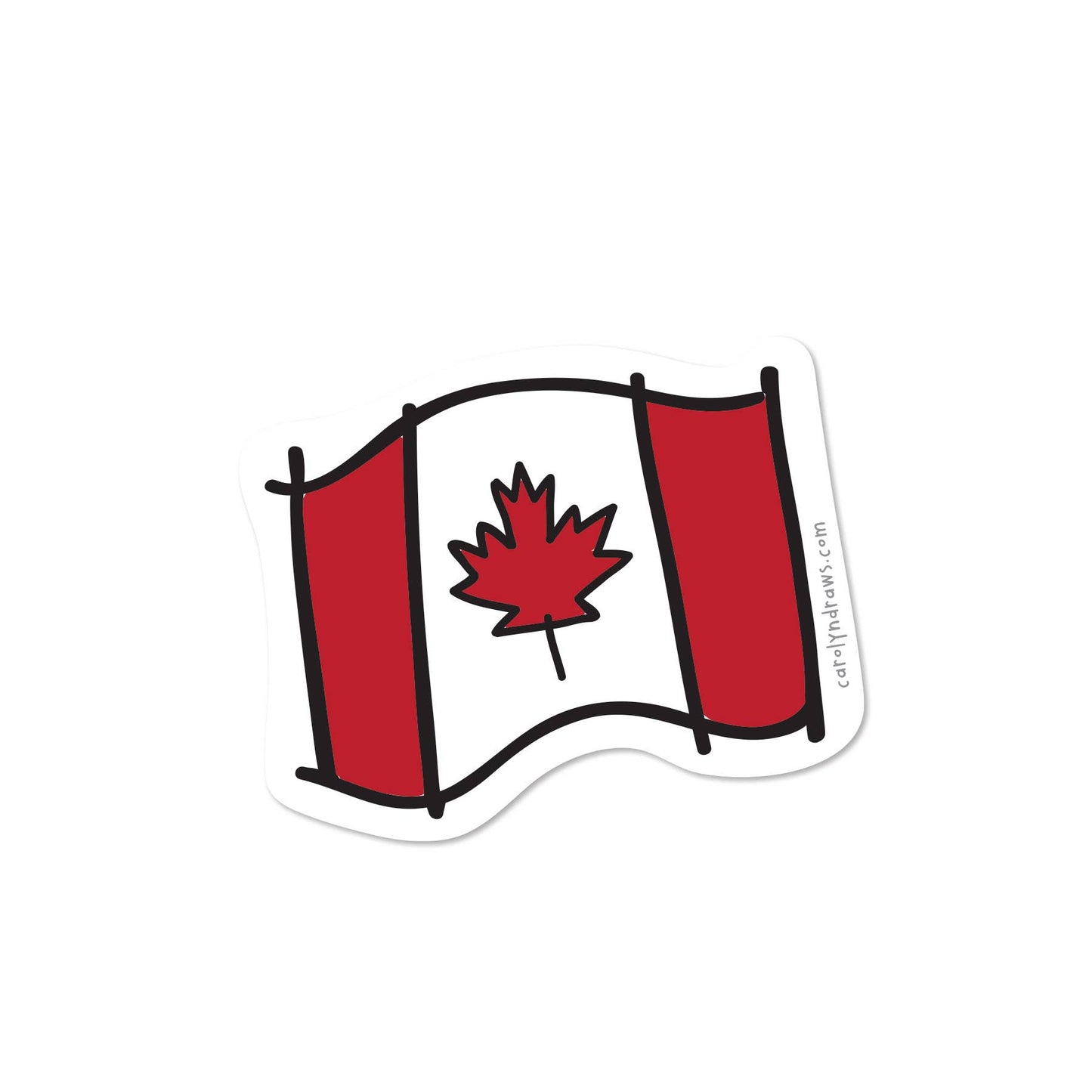 carolyndraws - Canada Flag Vinyl Sticker - Agricola Street Books