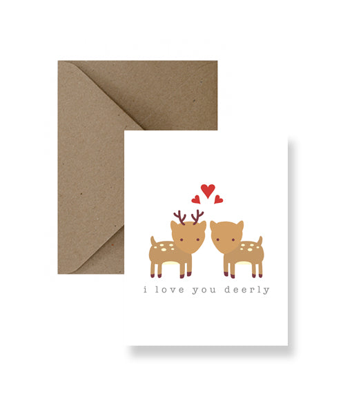 IMPAPER - I Love You Deerly Greeting Card - Agricola Street Books