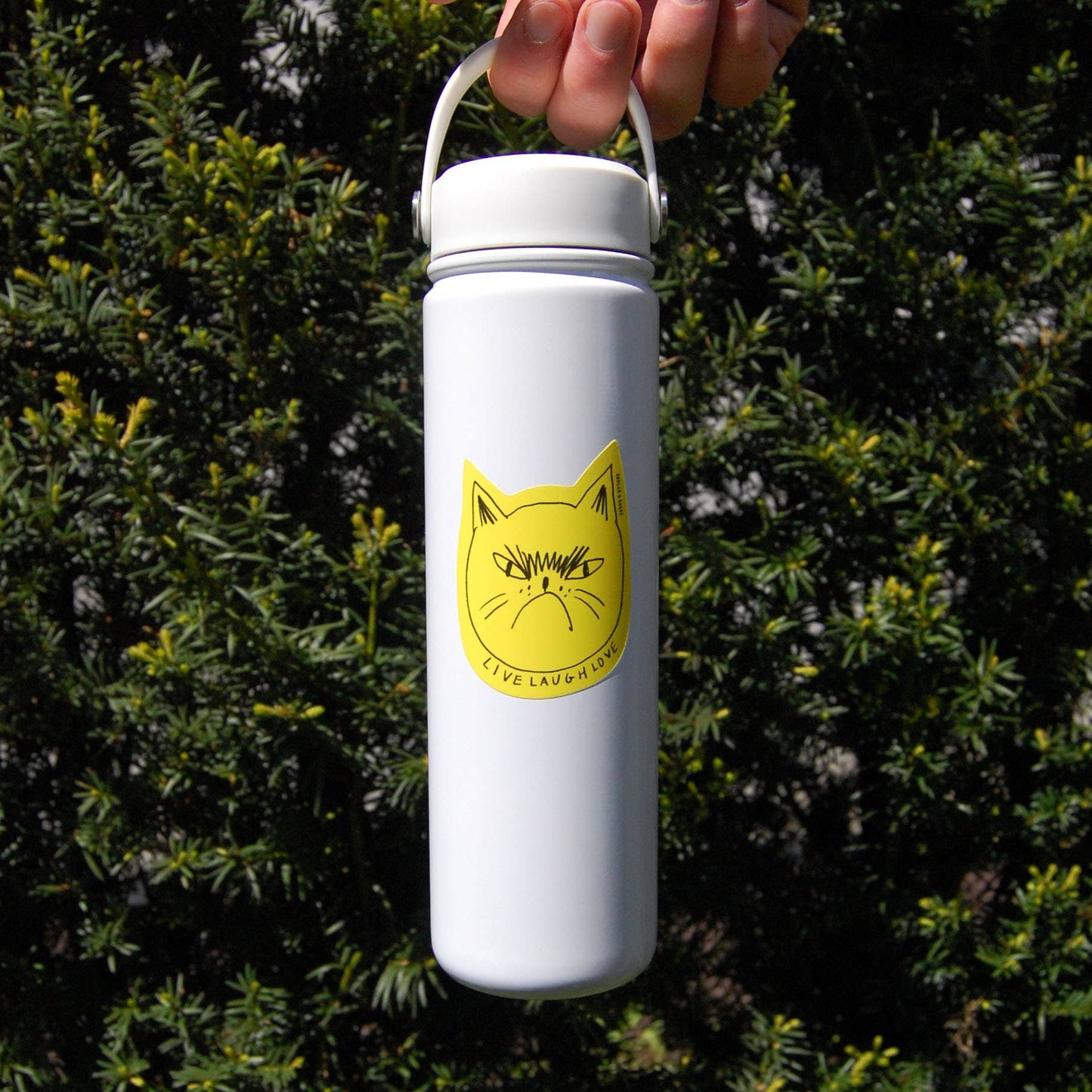 Badger & Burke - Snitty Kitty "Live Laugh Love" Sticker - Agricola Street Books