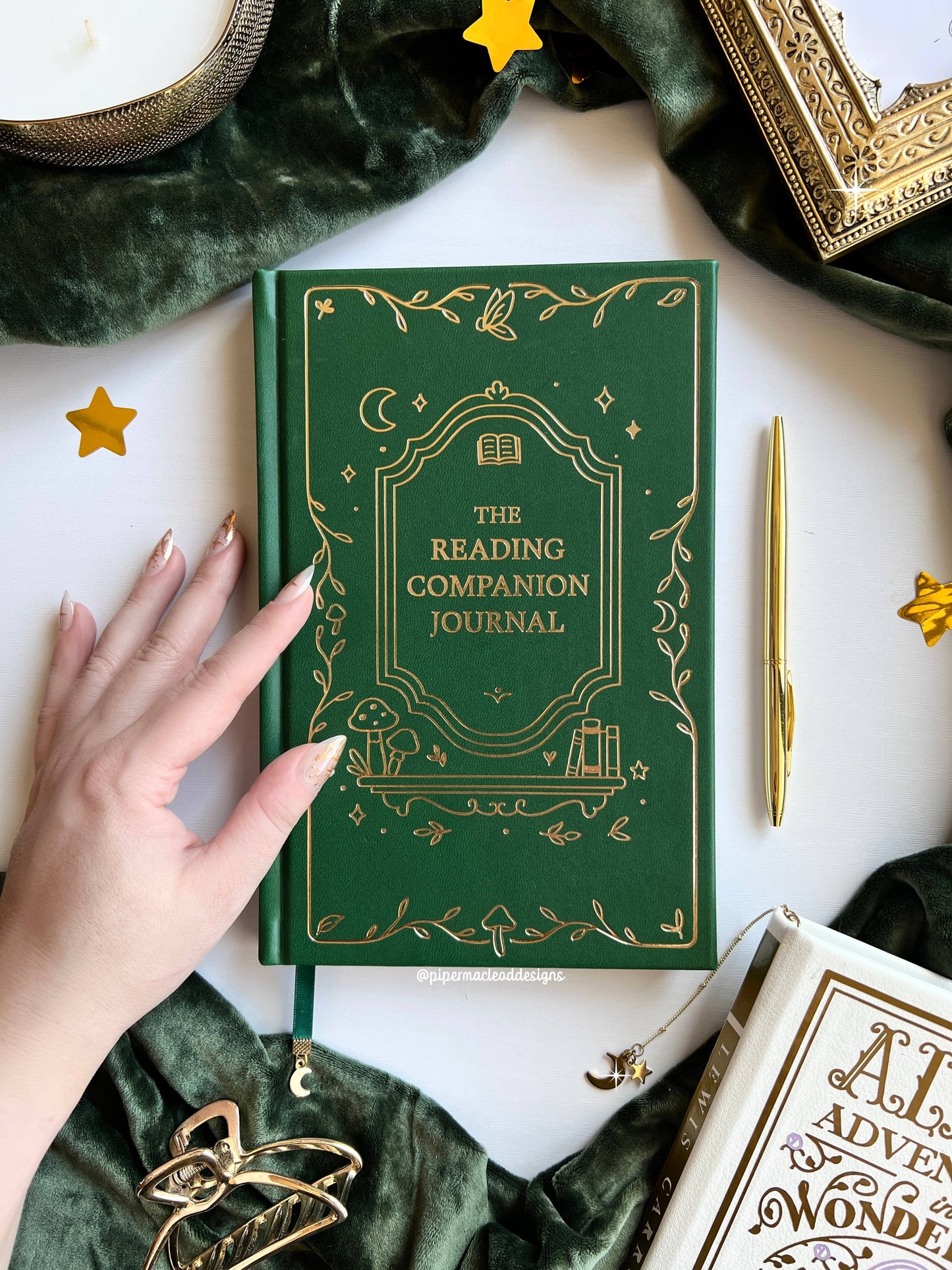 Piper MacLeod Designs - Reading Companion Journal | Vegan Leather & Gold Foil: No thanks! / Raven Wing Black
