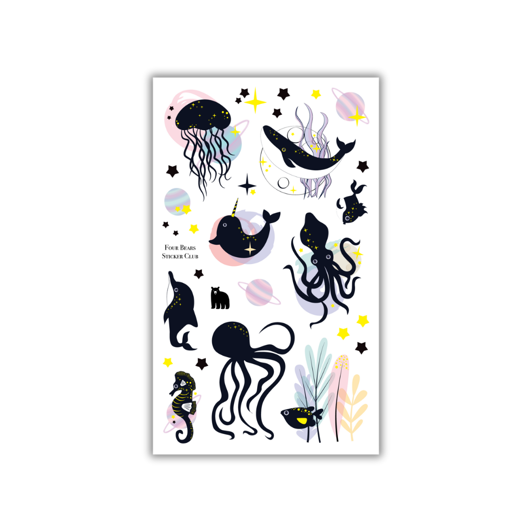 Four Bears Sticker Club - Sea to Stars - Agricola Street Books