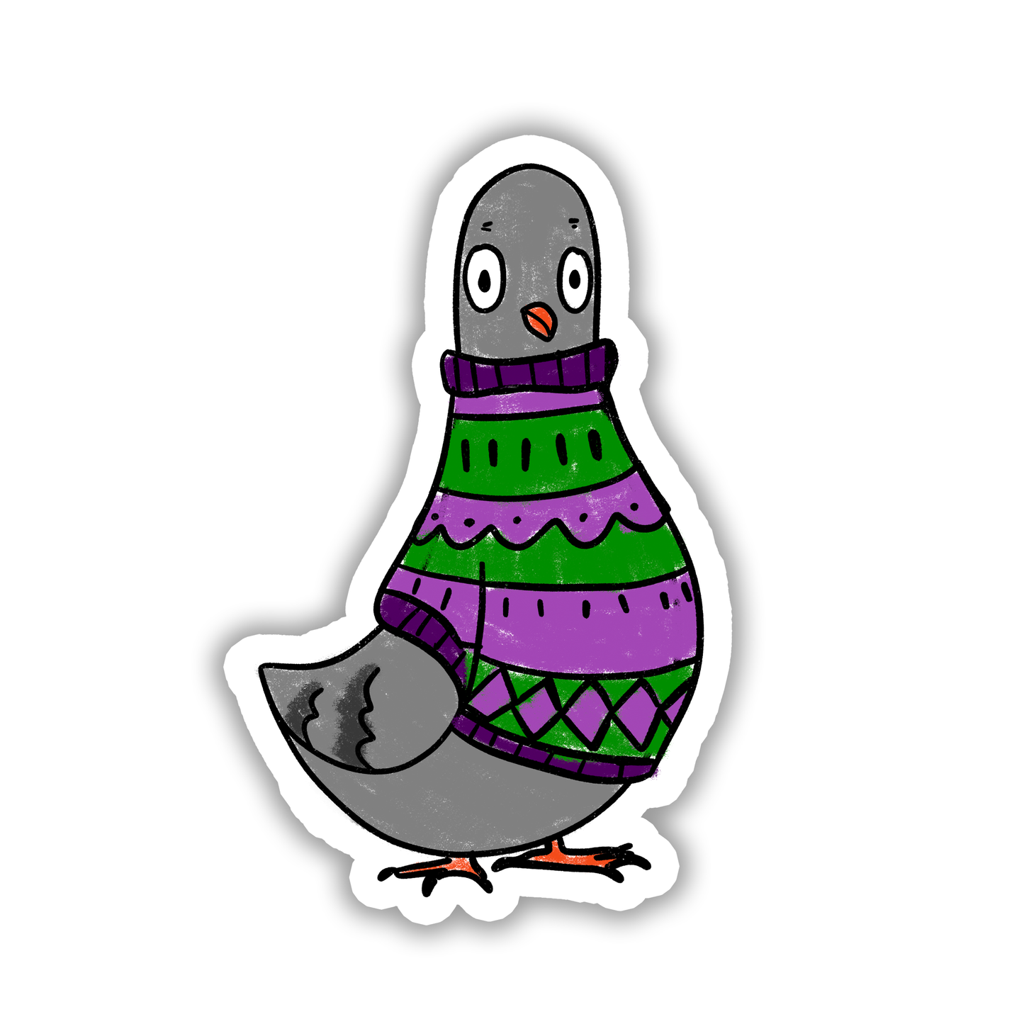 Rebel and Siren - Winter | Pigeon | Waterproof Vinyl Sticker | 3"