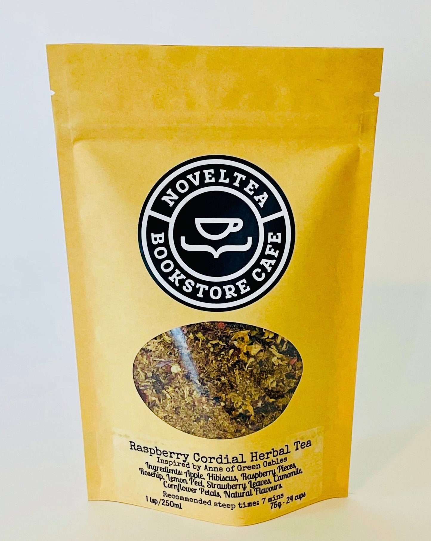 NovelTea Bookstore & Gifts - Anne of Green Gables Inspired - Raspberry Cordial HERBAL TEA