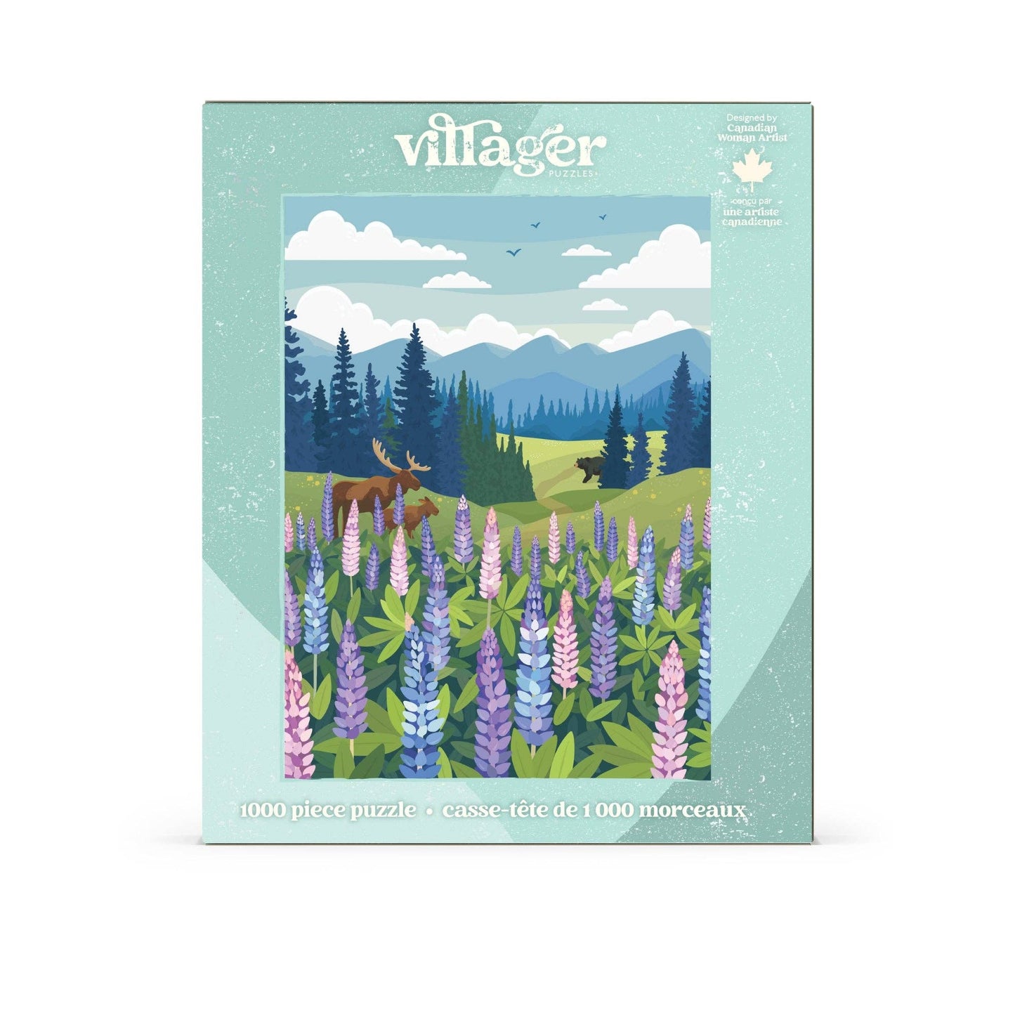 Villager Puzzles - Lupines Meadow | 1000-Piece Puzzle | Designed in Canada - Agricola Street Books