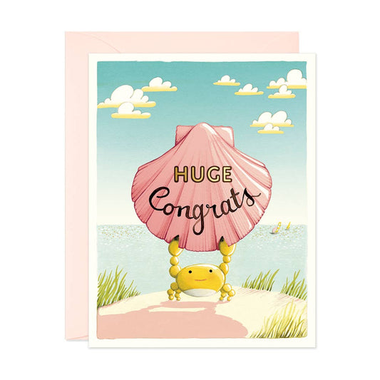 JooJoo Paper - Crab Congrats Greeting Card - Agricola Street Books