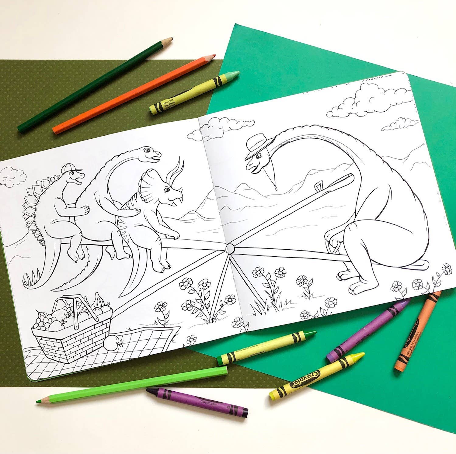 Sardines Studio - Coloring Book - The Dinosaurs A Jurassic Adventure - Agricola Street Books