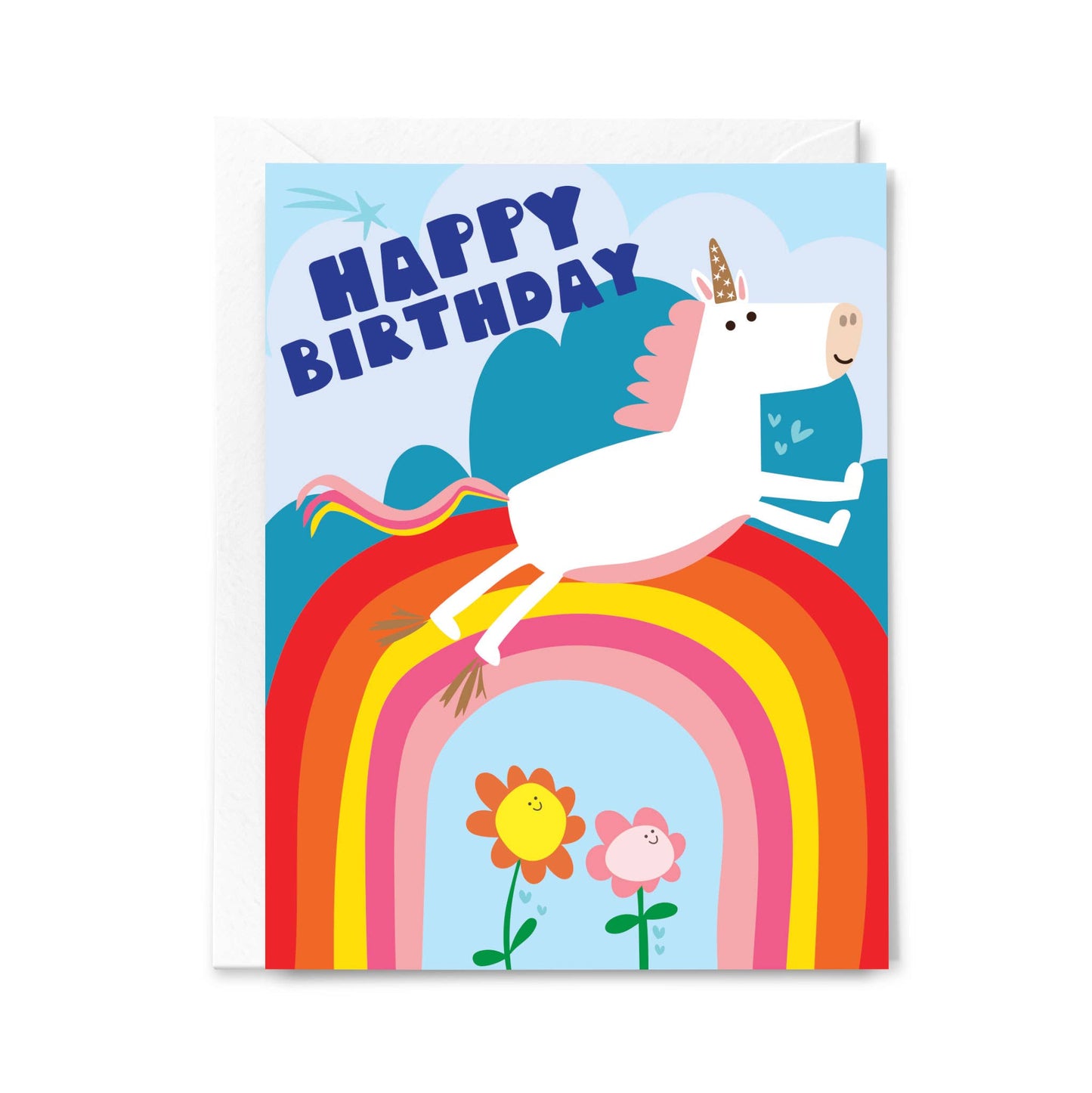 Happy Just Happy - Happy Birthday Unicorn(Blank) - Agricola Street Books