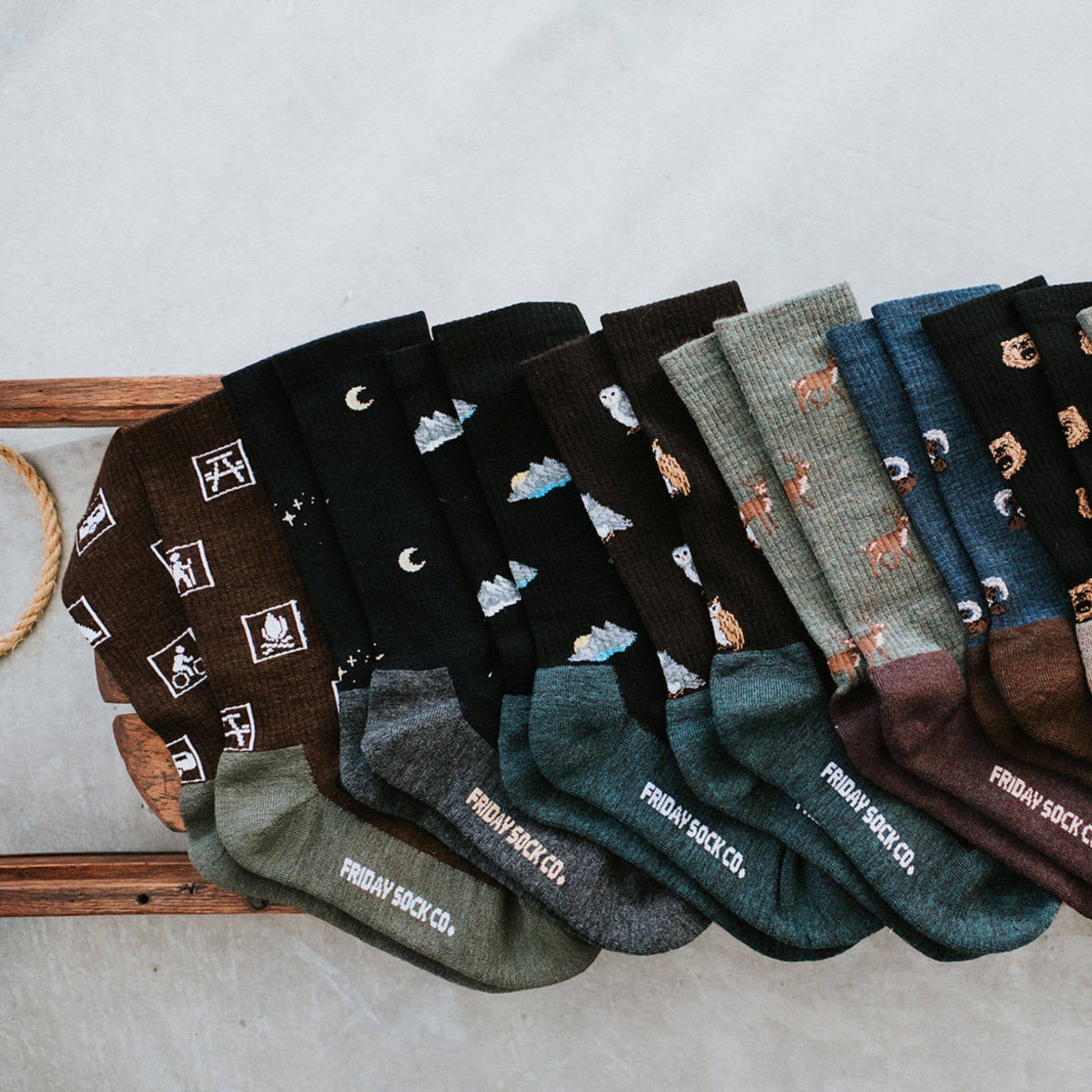 Friday Sock Co. - Women's Mountain Merino Wool Socks - Agricola Street Books