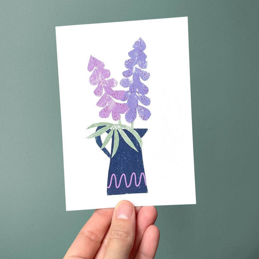 Kautzi Illustrations - Greeting Card Lupines - Agricola Street Books