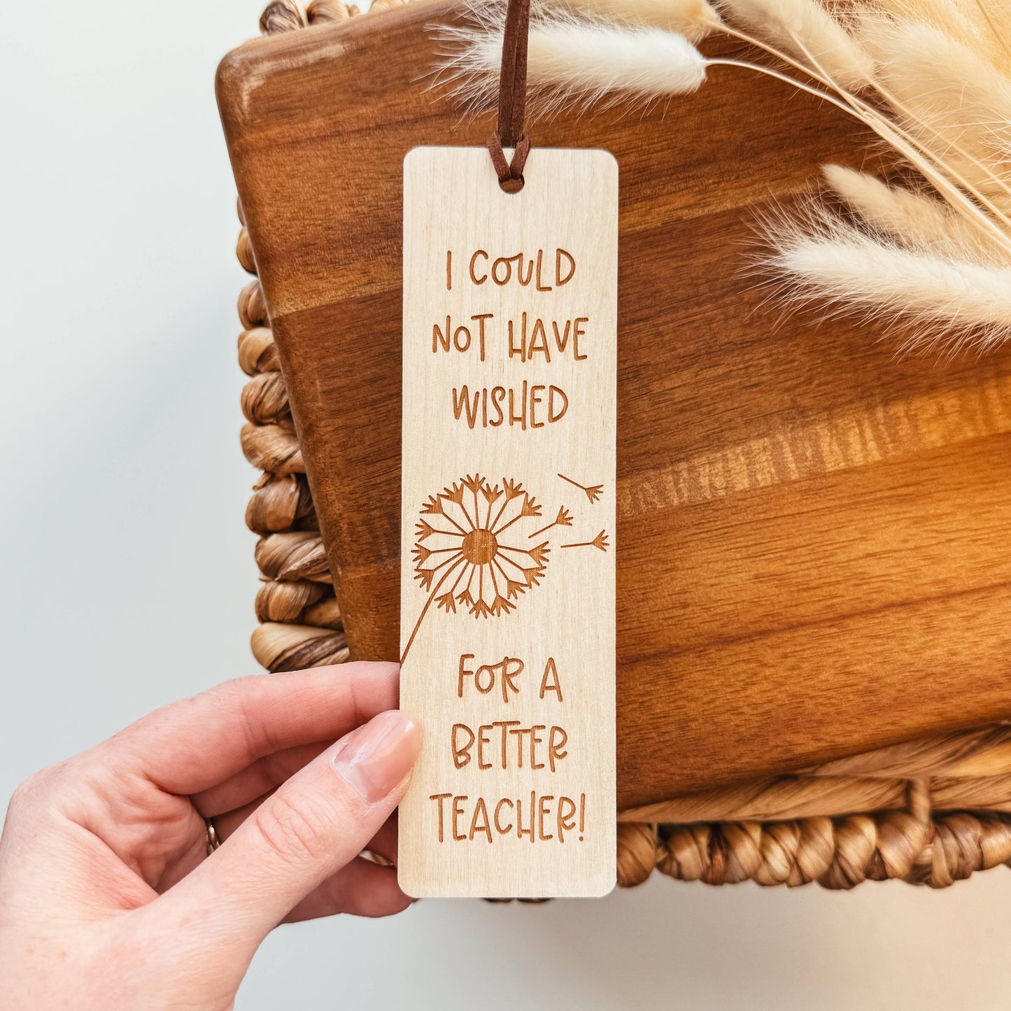 Knotty Design Co. - Teacher Appreciation Wooden Bookmark | Wish - Agricola Street Books