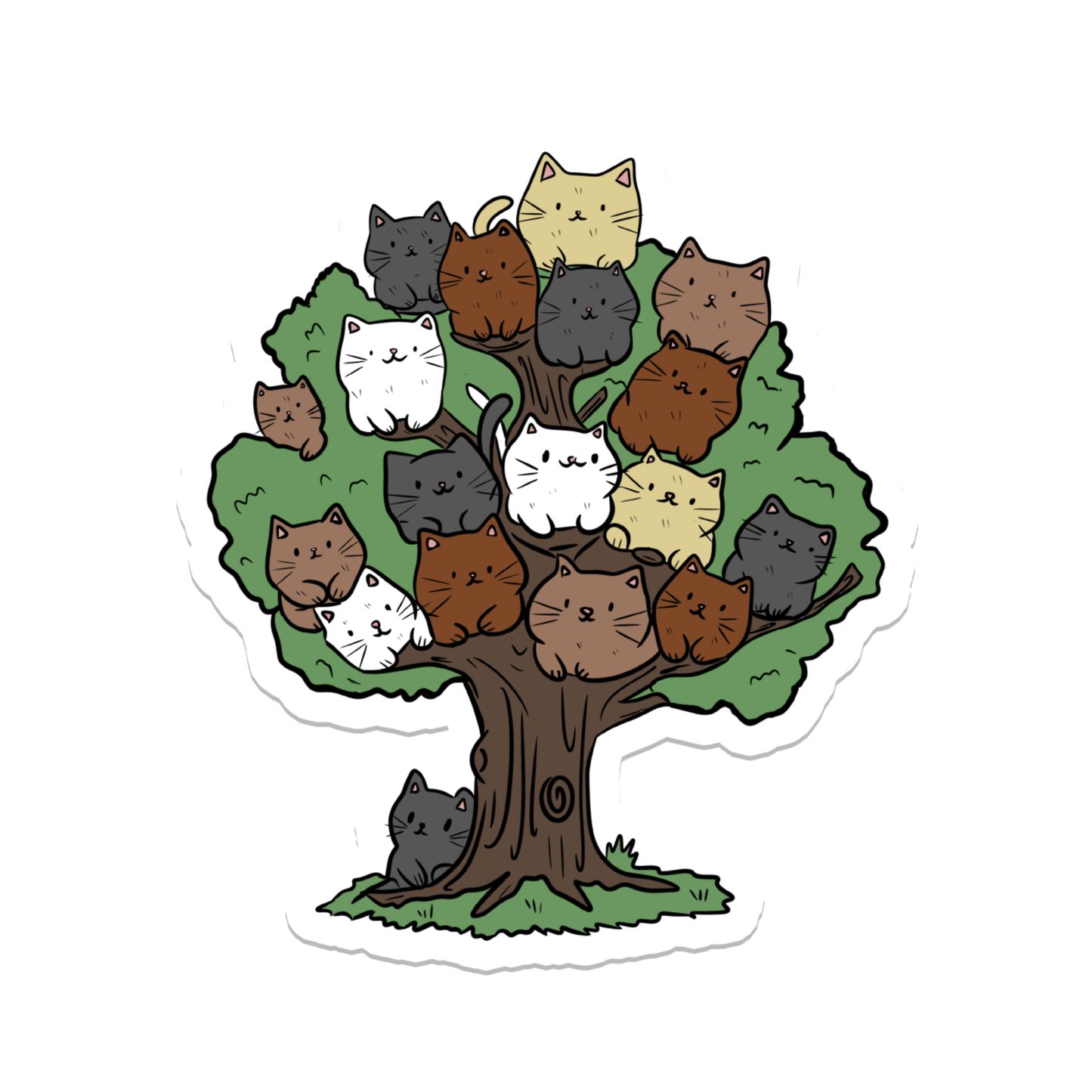 Rebel and Siren Stickers - Cat Tree | Animal | Pet | Waterproof Sticker | 2.5"