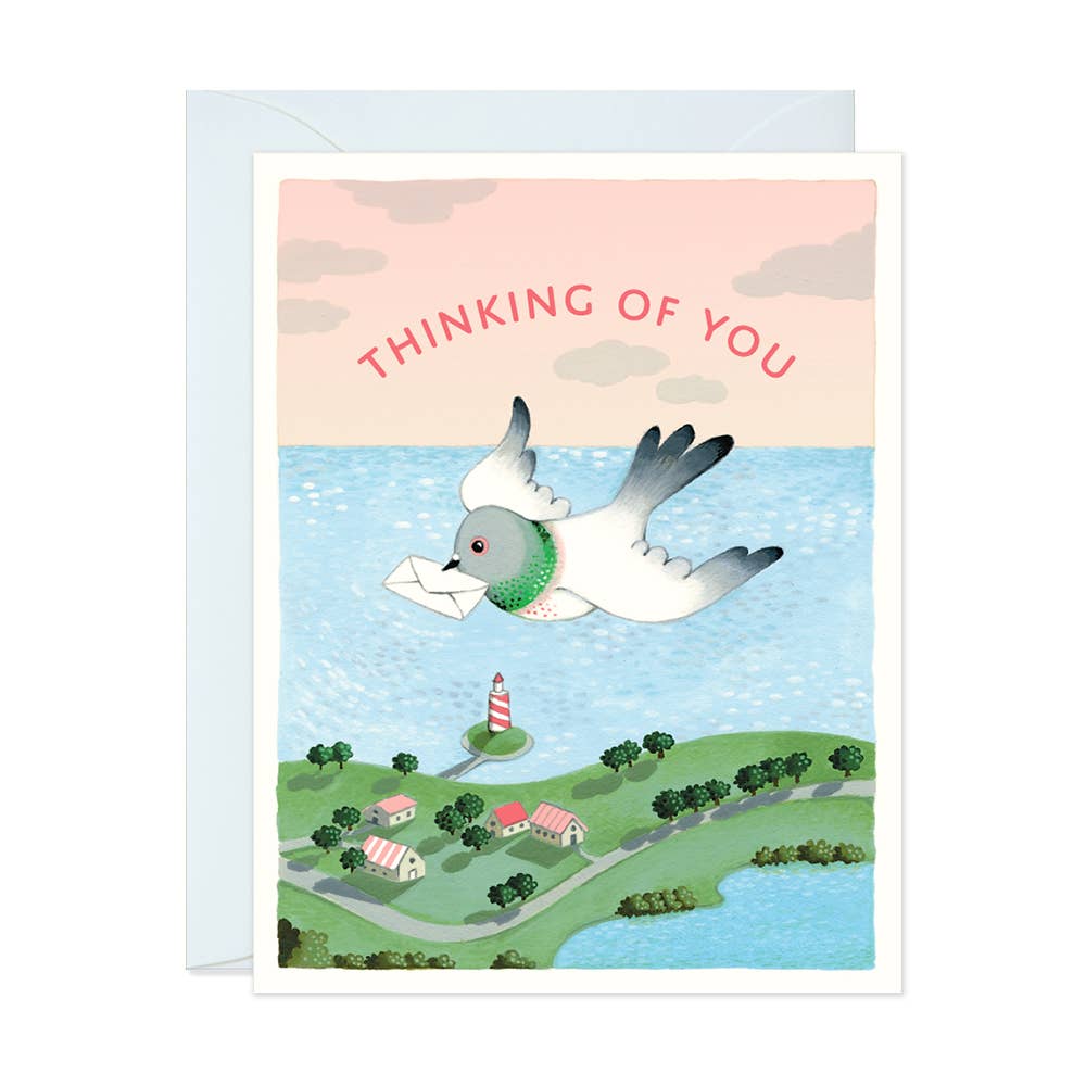 JooJoo Paper - Thinking of You Pigeon Greeting Card - Agricola Street Books