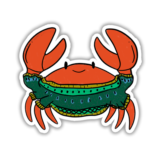 Rebel and Siren - Winter | Crab | Animal | Waterproof Vinyl Sticker | 2.5"