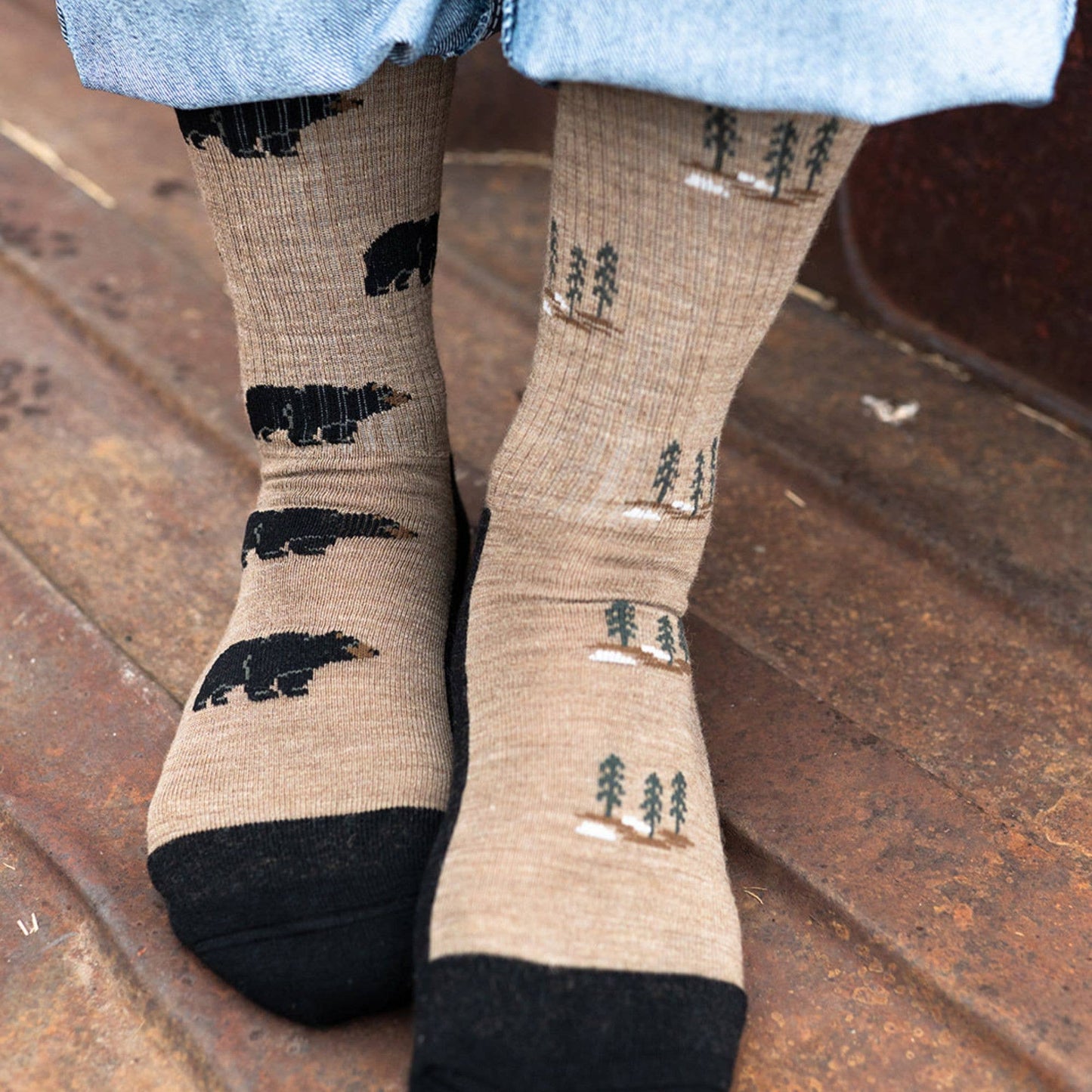 Friday Sock Co. - Women's Bear & Tree Merino Wool Socks