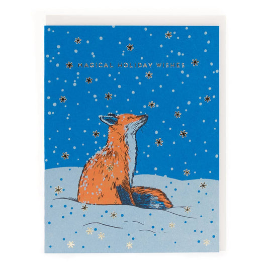 Porchlight Press Letterpress - Magical Fox Card