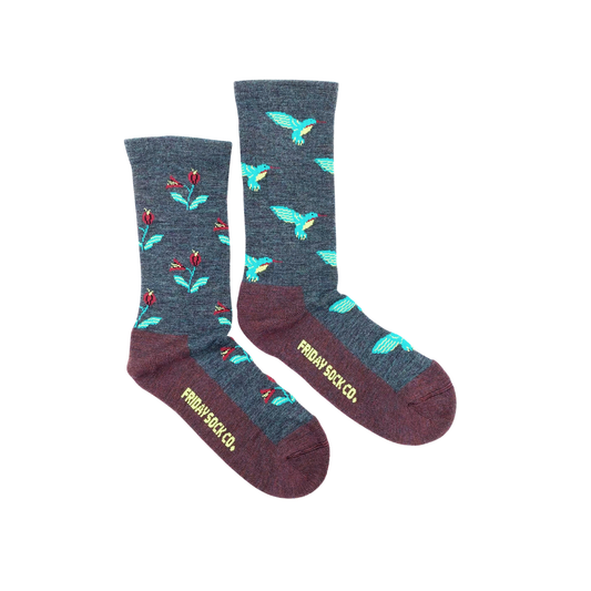 Friday Sock Co. - Merino Wool Women's Socks | Hummingbird | Mismatched | Eco