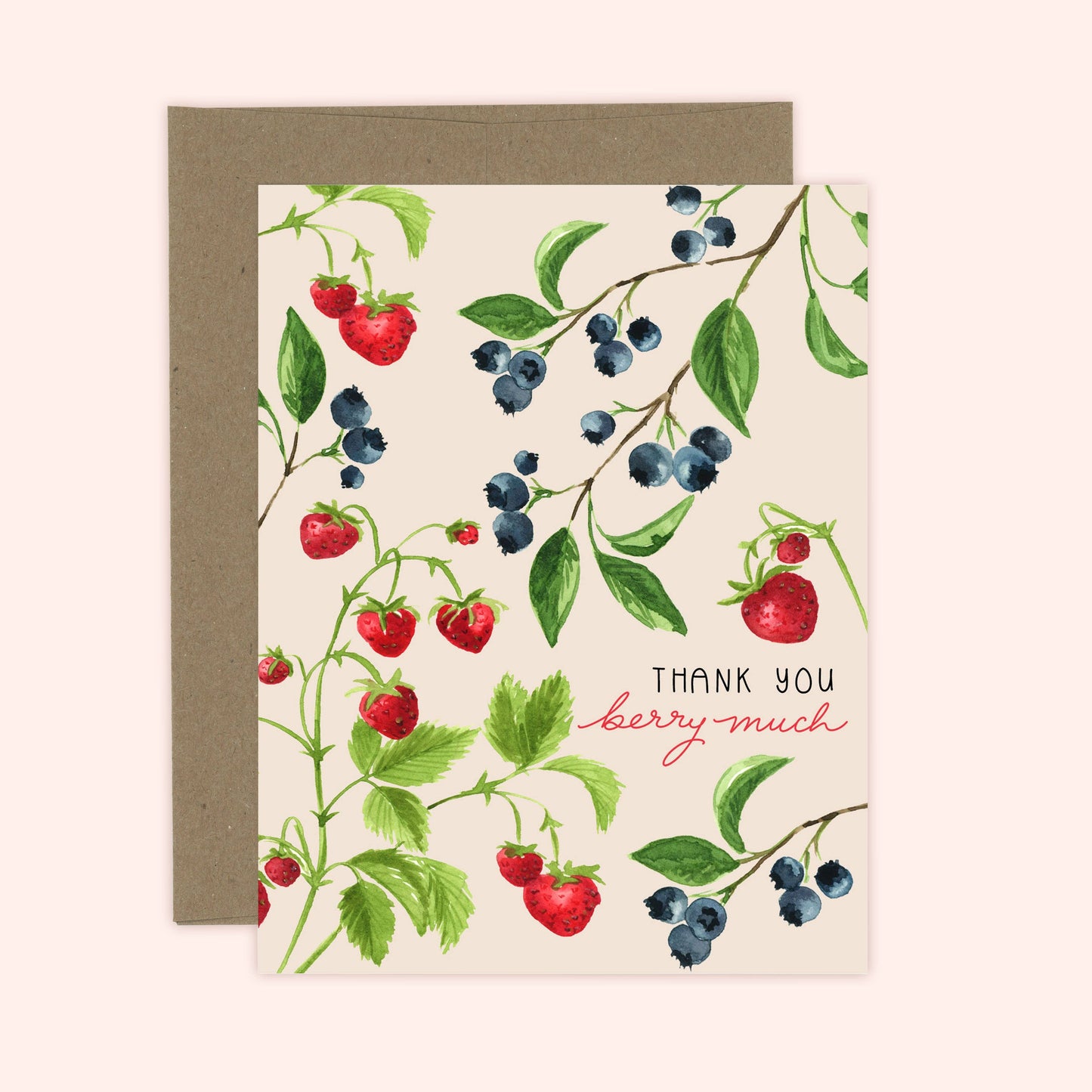 Almeida Illustrations - Carte de remerciement Berry
