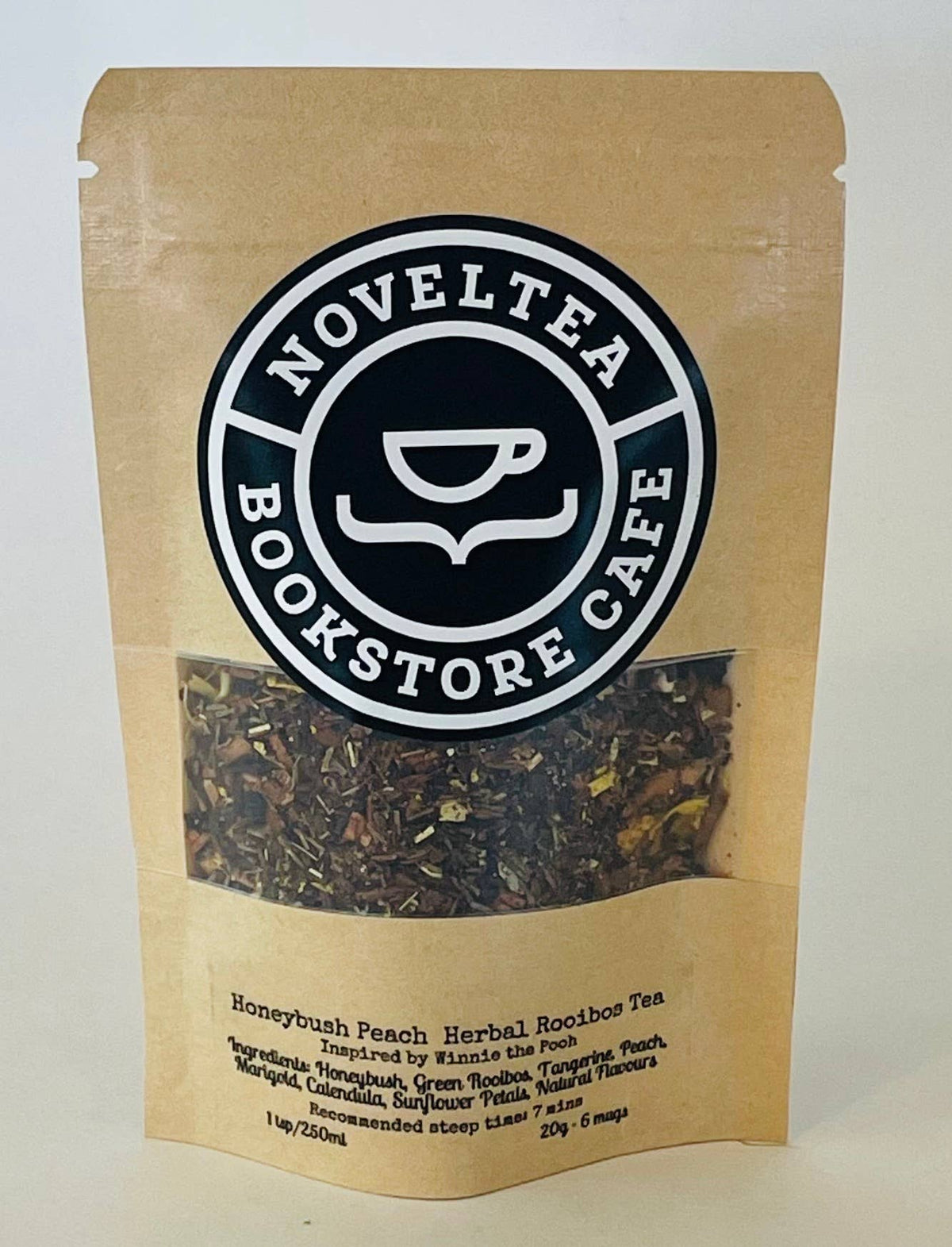 NovelTea Bookstore & Gifts - Winnie The Pooh Inspired - Honeybush Peach ROOIBOS TEA - Agricola Street Books