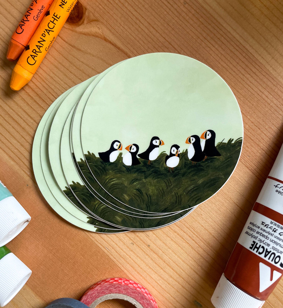 Leah Bees Creations - Puffins - Vinyl Sticker