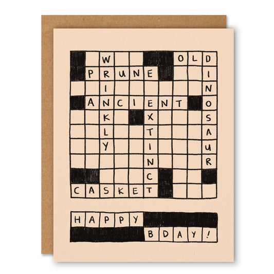 Badger & Burke - Crossword Birthday - Greeting Card