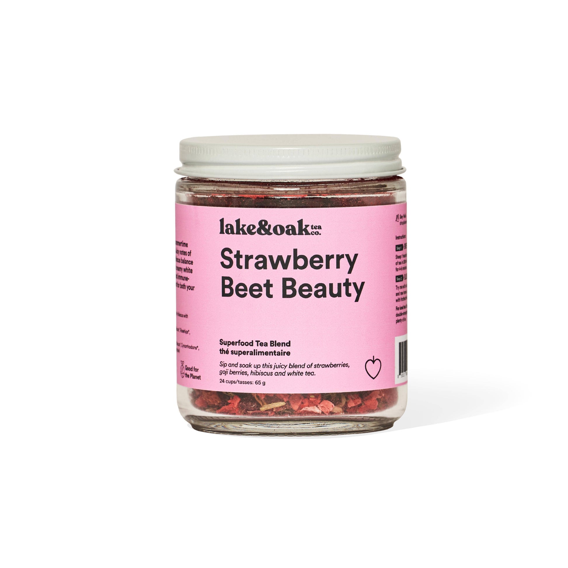 Lake & Oak Tea Co. - Strawberry Beet Beauty- Superfood Tea Blend - Agricola Street Books