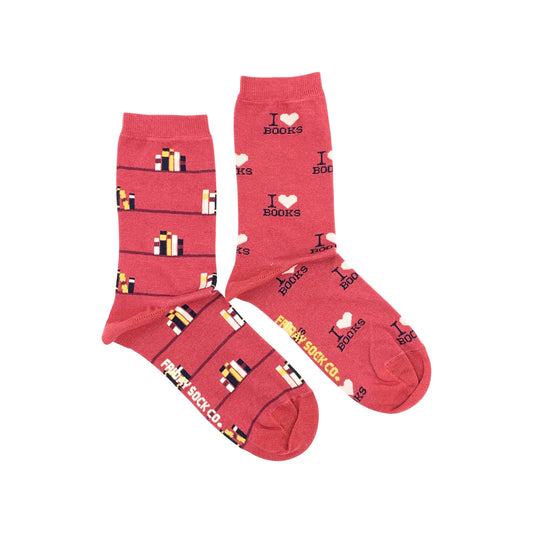 Friday Sock Co. - Women's Socks | I Love Books | Mismatched Socks