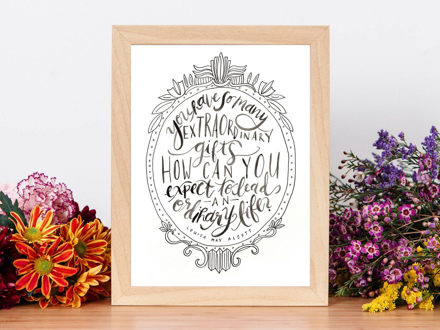 Fox and Wild - Little Women Quote - Extraordinary Gifts / 8 x 10 Print