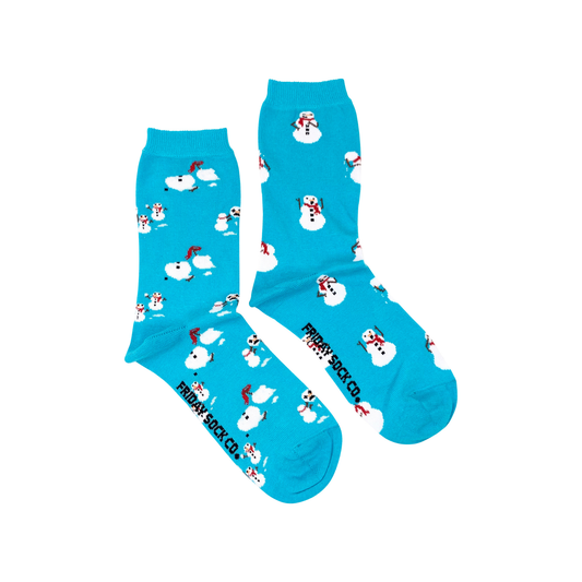 Women's Ugly Christmas Melting Snowman Family Socks: Women’s 5 – 10