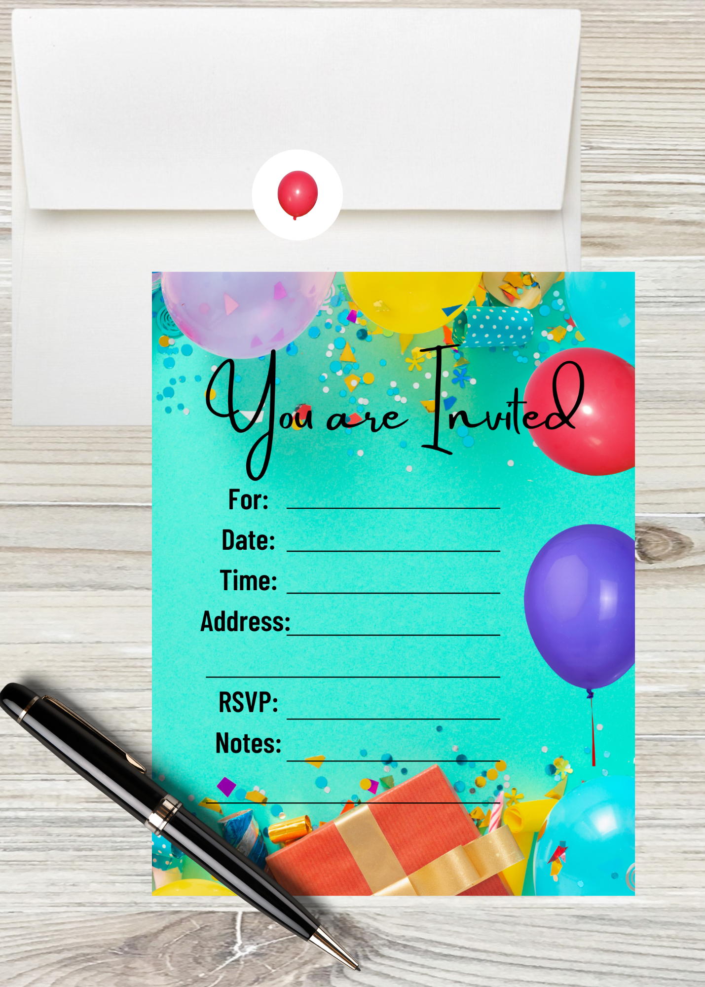 All Occasion Invitations with Envelopes + Stickers(10 cards) - Agricola Street Books