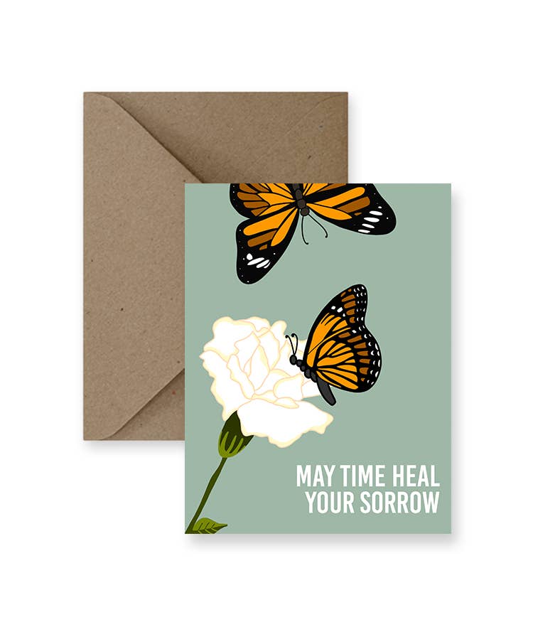 May Time Heal Your Sorrow Sympathy Card - Agricola Street Books