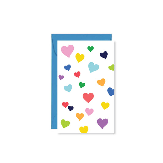 Public School Paper Co. - Confetti Hearts Mini Card (BLANK) - Agricola Street Books