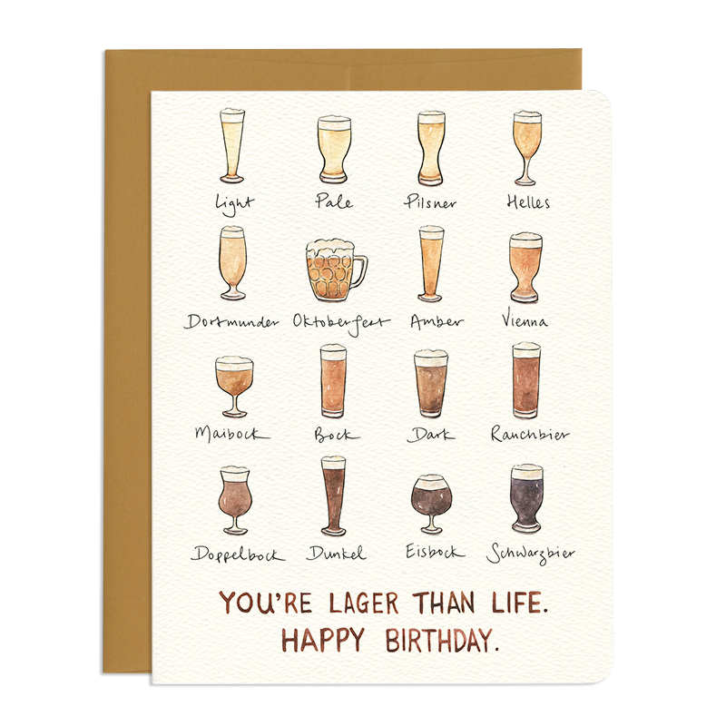 Gotamago - Lager Birthday Card - Agricola Street Books