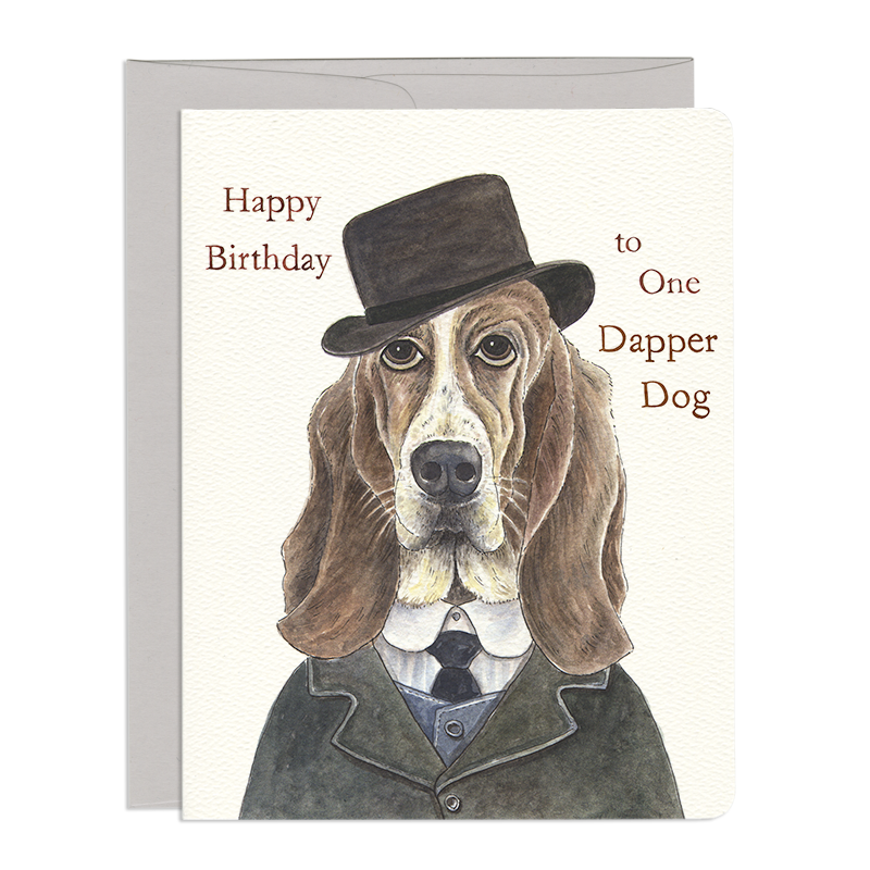 Gotamago - Dapper Dog Birthday Card - Agricola Street Books