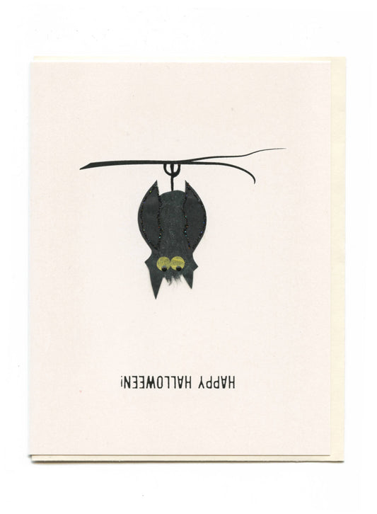 FLAUNT HANDMADE CORRESPONDENCES - "Happy Halloween" Bat - Agricola Street Books