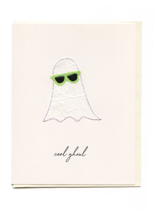 FLAUNT HANDMADE CORRESPONDENCES - "Cool Ghoul" Ghost with Shades - Agricola Street Books