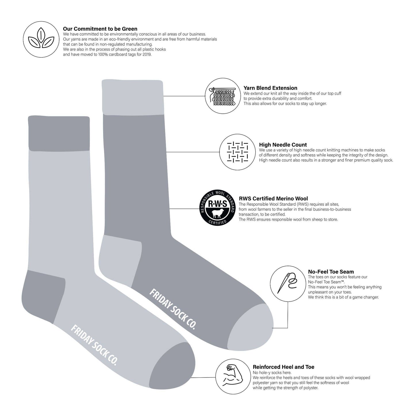Merino Wool Women's Socks | Cardinal & Robin | Mismatched: Women’s 5 – 10 - Agricola Street Books