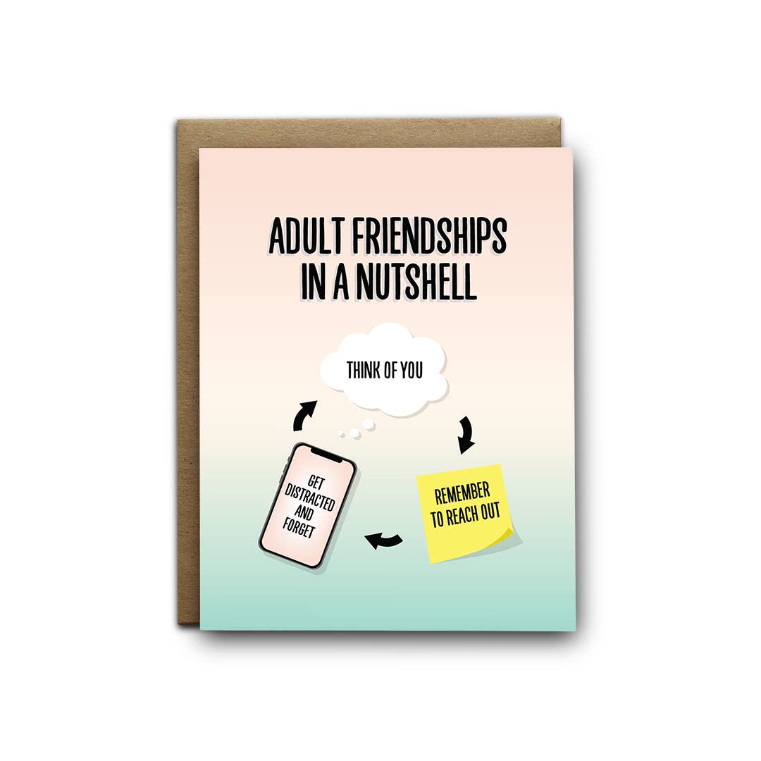 I'll Know It When I See It - Adult friendships in a nutshell Friendship Greeting Card - Agricola Street Books